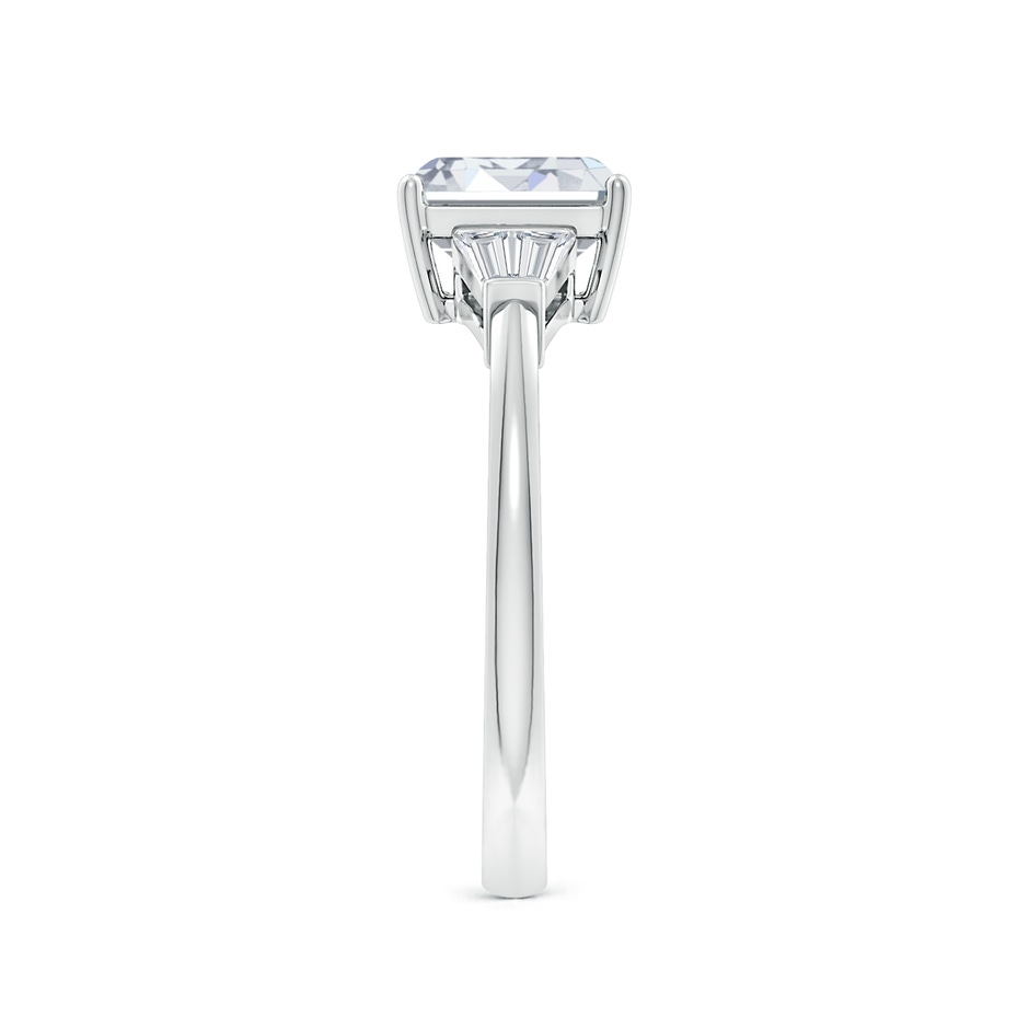 7x5mm FGVS Lab-Grown Emerald-Cut and Twin Tapered Baguette Diamond Side Stone Engagement Ring in 9K White Gold side 299