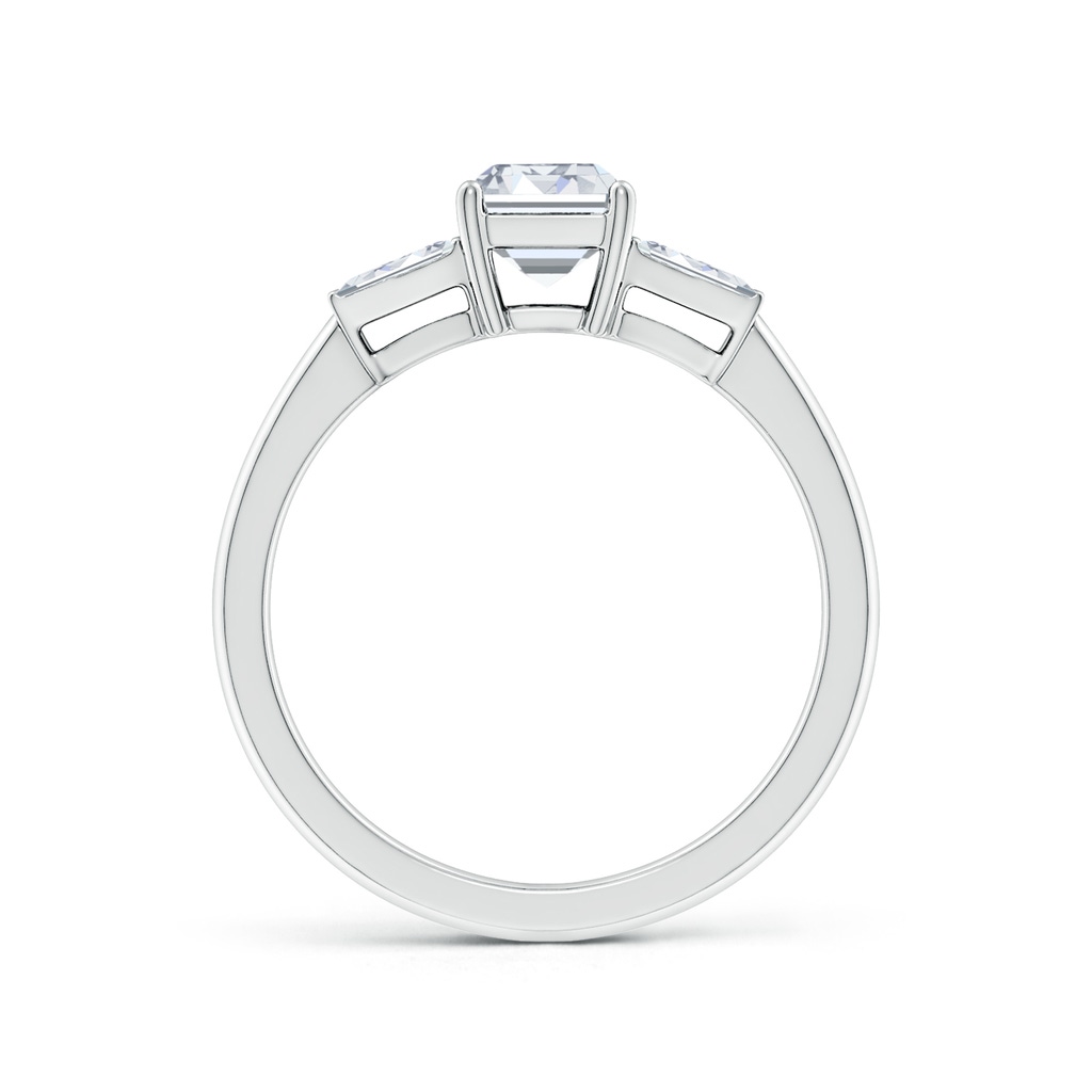 7x5mm FGVS Lab-Grown Emerald-Cut and Twin Tapered Baguette Diamond Side Stone Engagement Ring in White Gold Side 199