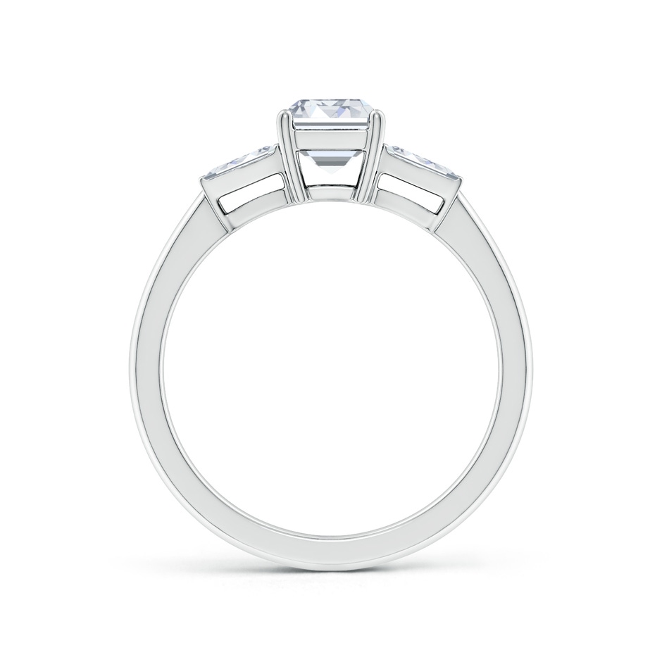 7x5mm FGVS Lab-Grown Emerald-Cut and Twin Tapered Baguette Diamond Side Stone Engagement Ring in White Gold side 199