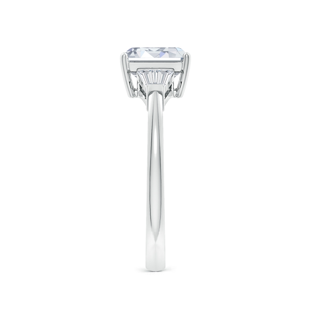 7x5mm FGVS Lab-Grown Emerald-Cut and Twin Tapered Baguette Diamond Side Stone Engagement Ring in White Gold Side 299