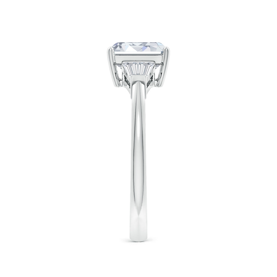 7x5mm FGVS Lab-Grown Emerald-Cut and Twin Tapered Baguette Diamond Side Stone Engagement Ring in White Gold side 299