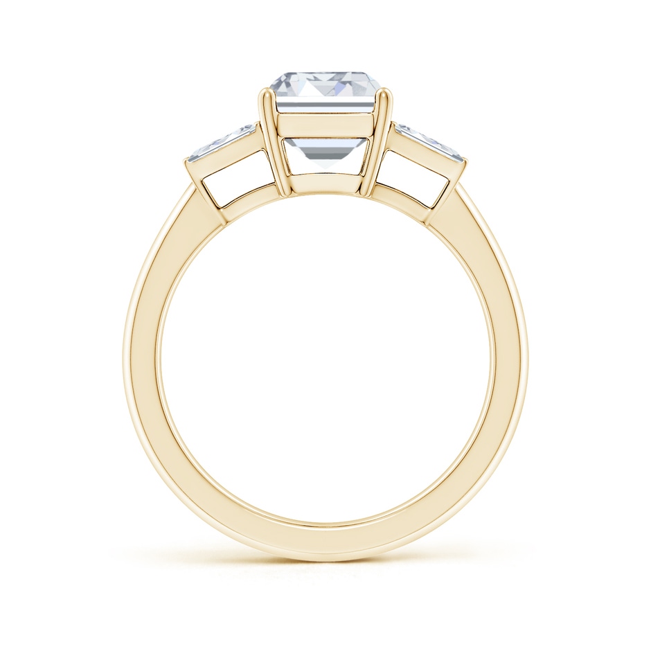8.5x6.5mm FGVS Lab-Grown Emerald-Cut and Twin Tapered Baguette Diamond Side Stone Engagement Ring in Yellow Gold side 199