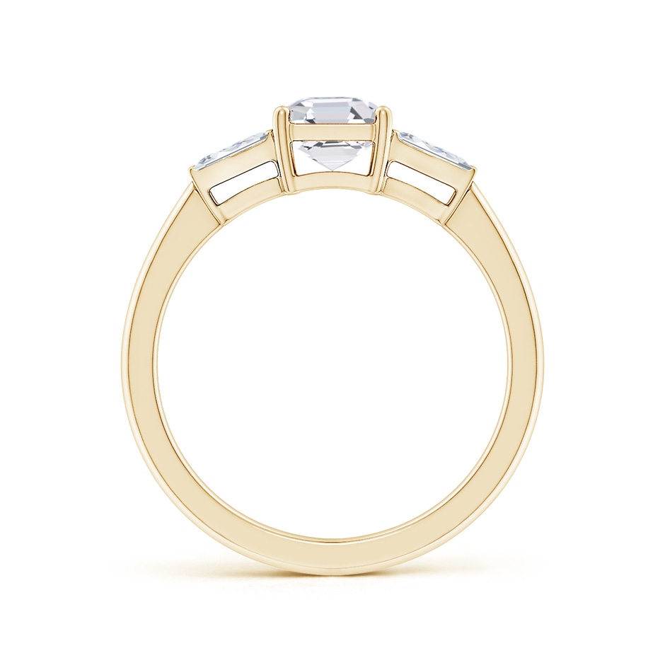 5.5mm FGVS Lab-Grown Asscher-Cut and Twin Tapered Baguette Diamond Side Stone Engagement Ring in Yellow Gold side 199