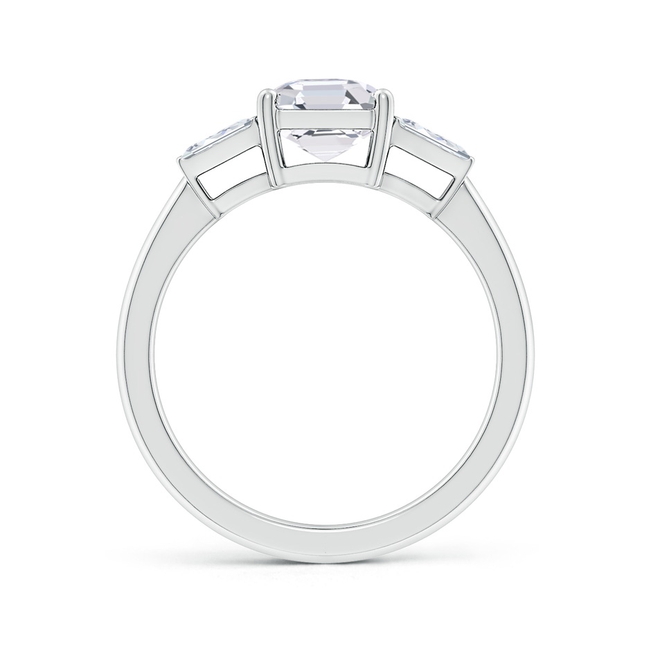 6.5mm FGVS Lab-Grown Asscher-Cut and Twin Tapered Baguette Diamond Side Stone Engagement Ring in P950 Platinum side 199