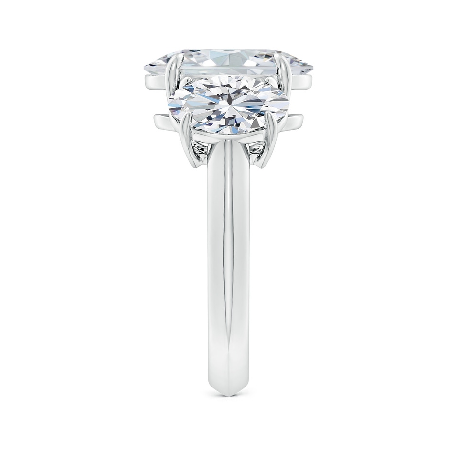 12x8mm FGVS Lab-Grown Oval Diamond Three Stone Knife-Edge Shank Engagement Ring in White Gold side 299