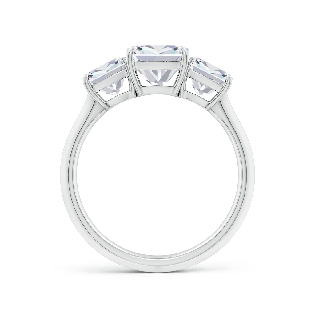6.5mm FGVS Lab-Grown Cushion Diamond Three Stone Knife-Edge Shank Engagement Ring in P950 Platinum - side 199