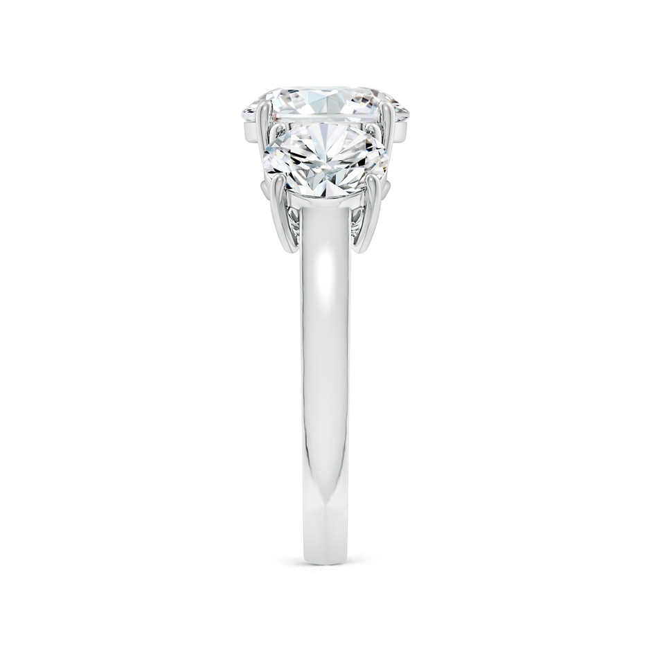 8.9mm FGVS Lab-Grown Round Diamond Three Stone Classic Engagement Ring in White Gold side 299