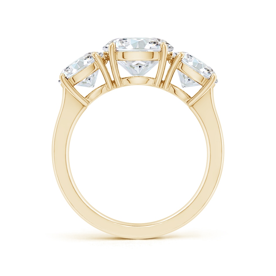 8.9mm FGVS Lab-Grown Round Diamond Three Stone Classic Engagement Ring in Yellow Gold side 199