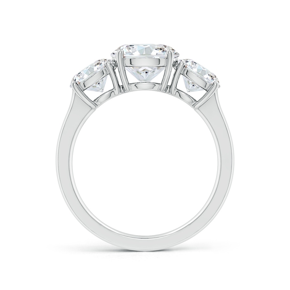 8mm FGVS Lab-Grown Round Diamond Three Stone Classic Engagement Ring in P950 Platinum side 199
