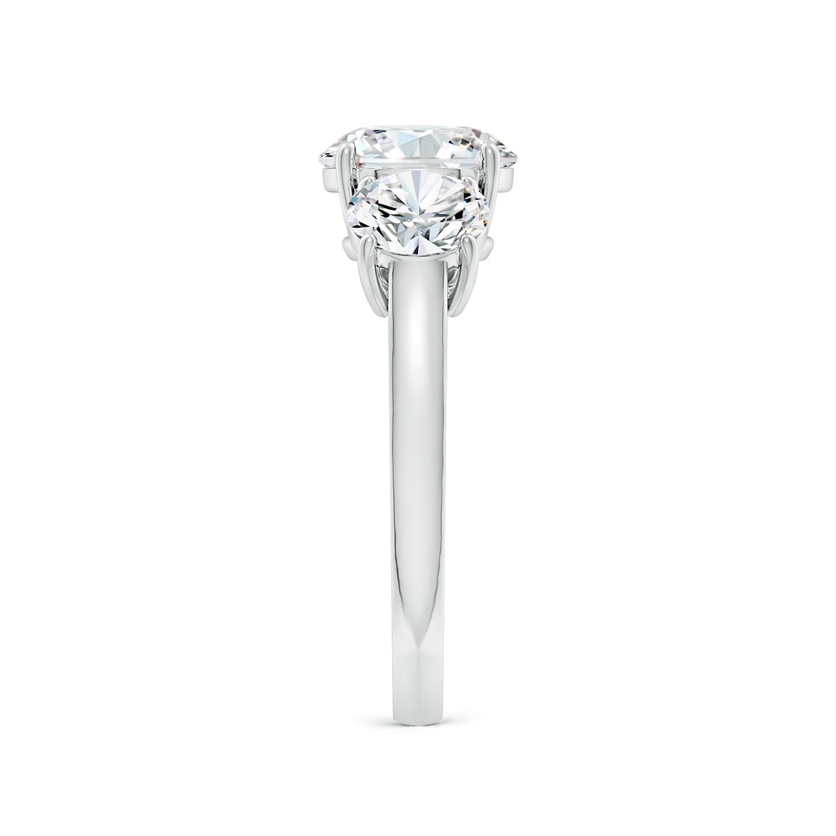 8mm FGVS Lab-Grown Round Diamond Three Stone Classic Engagement Ring in P950 Platinum side 299