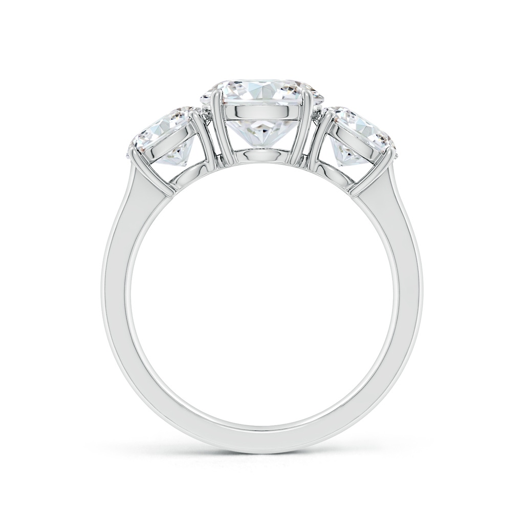 8mm FGVS Lab-Grown Round Diamond Three Stone Classic Engagement Ring in White Gold - side 199