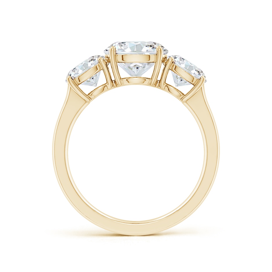 8mm FGVS Lab-Grown Round Diamond Three Stone Classic Engagement Ring in Yellow Gold side 199