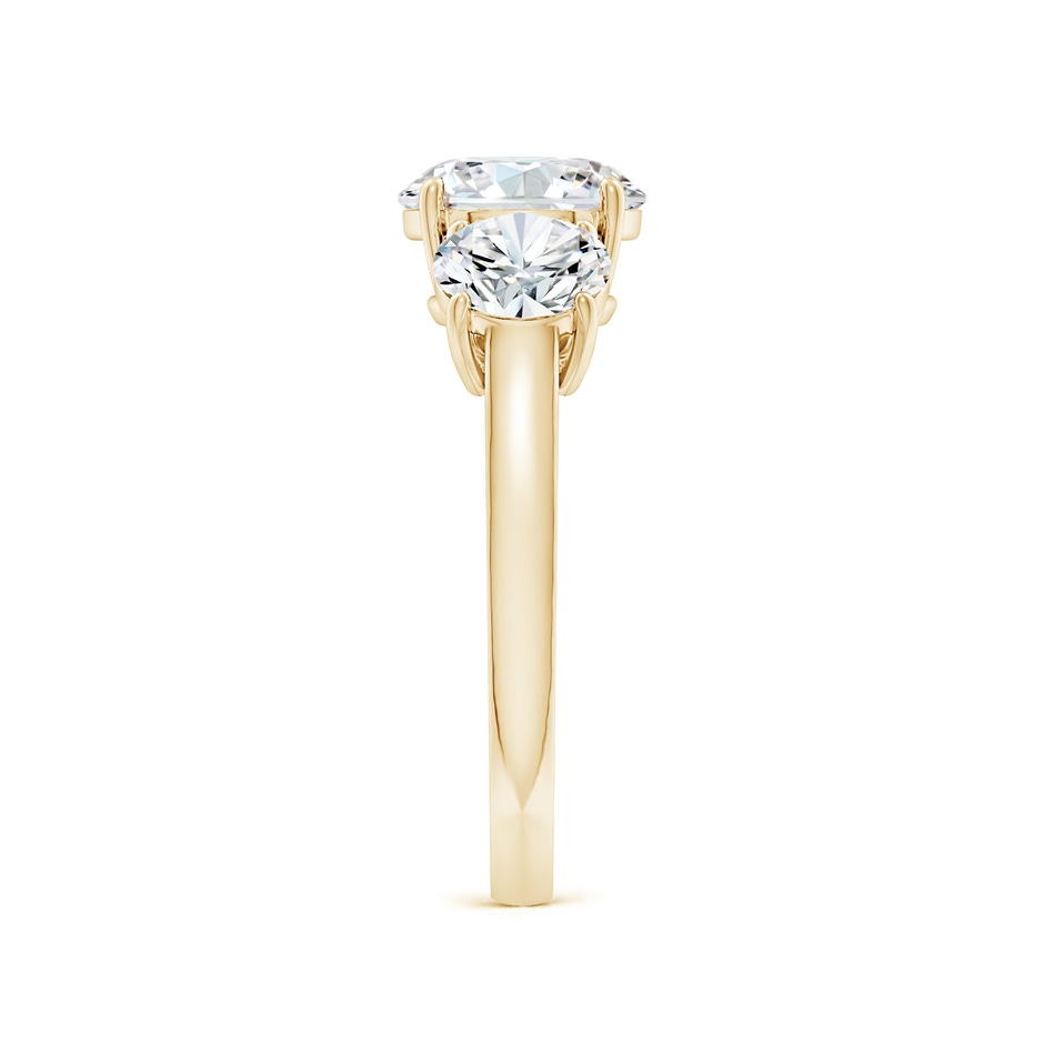 8mm FGVS Lab-Grown Round Diamond Three Stone Classic Engagement Ring in Yellow Gold side 299