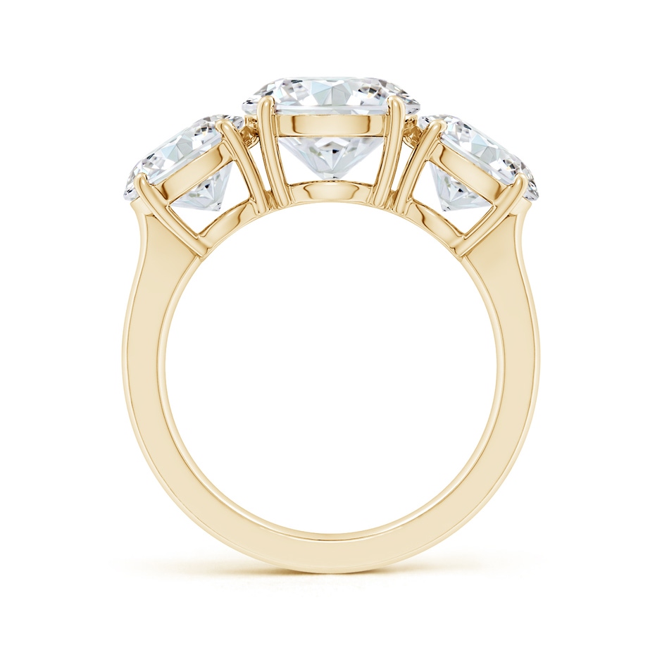 9.2mm FGVS Lab-Grown Round Diamond Three Stone Classic Engagement Ring in 9K Yellow Gold side 199