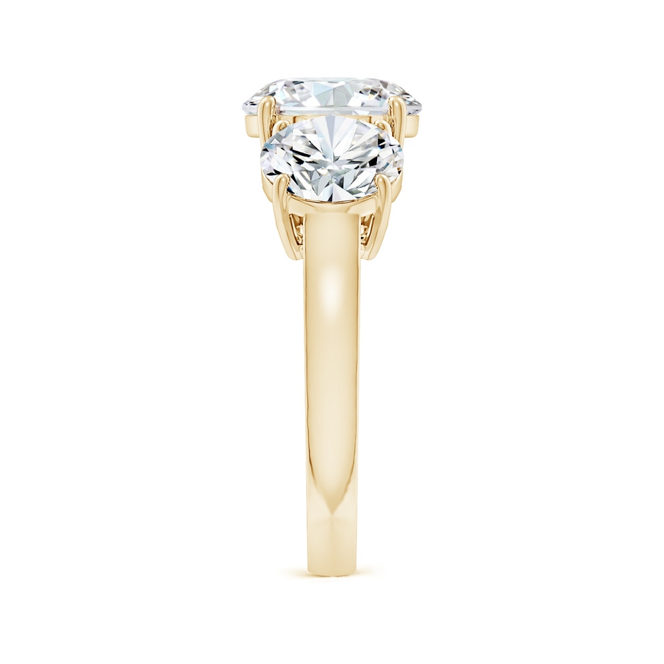 9.2mm FGVS Lab-Grown Round Diamond Three Stone Classic Engagement Ring in 9K Yellow Gold side 299