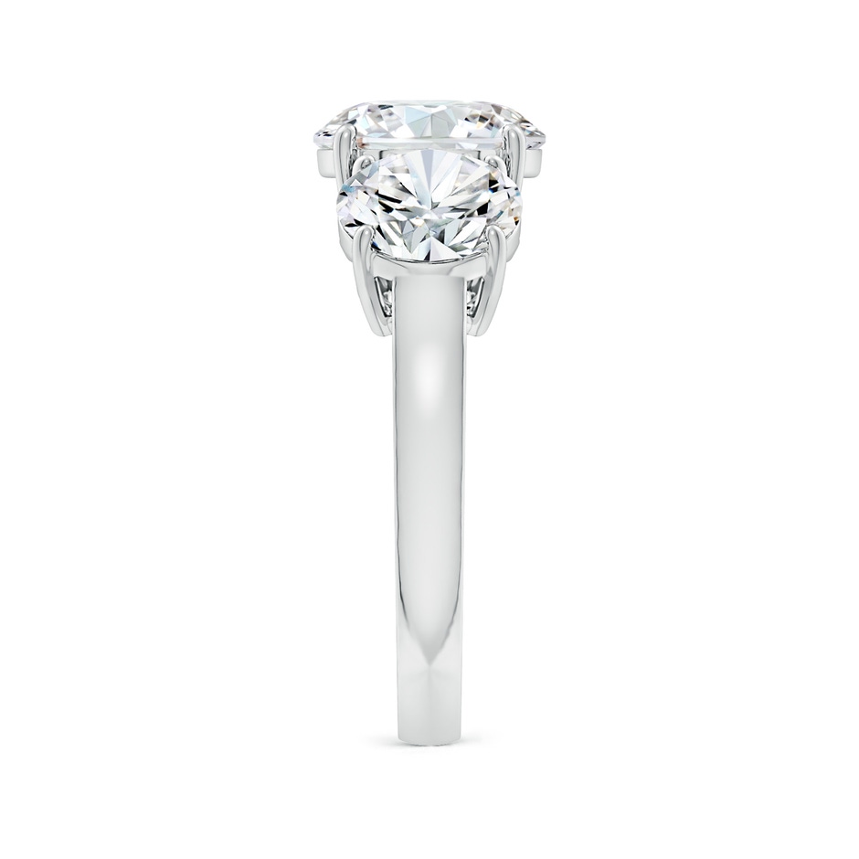 9.2mm FGVS Lab-Grown Round Diamond Three Stone Classic Engagement Ring in P950 Platinum side 299