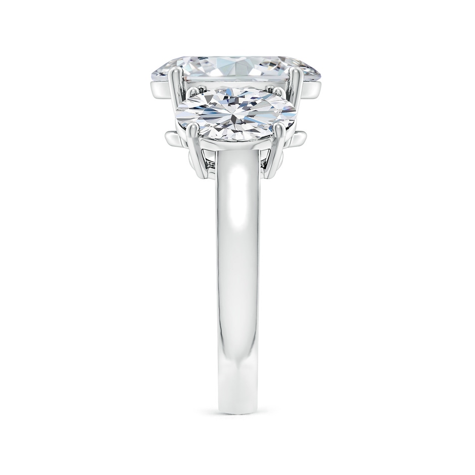 12x8mm FGVS Lab-Grown Oval Diamond Three Stone Classic Engagement Ring in P950 Platinum side 299