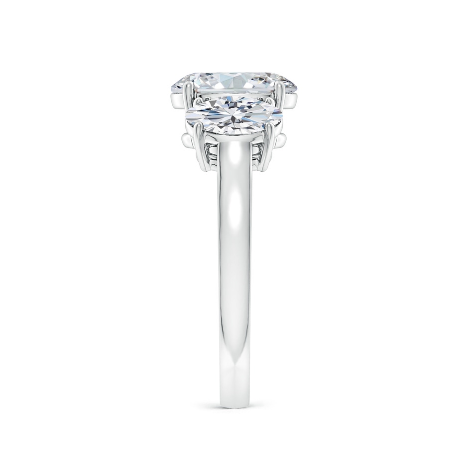 9x7mm FGVS Lab-Grown Oval Diamond Three Stone Classic Engagement Ring in P950 Platinum side 299