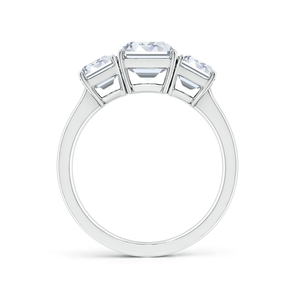 8.5x6.5mm FGVS Lab-Grown Emerald-Cut Diamond Three Stone Classic Engagement Ring in 18K White Gold side 199