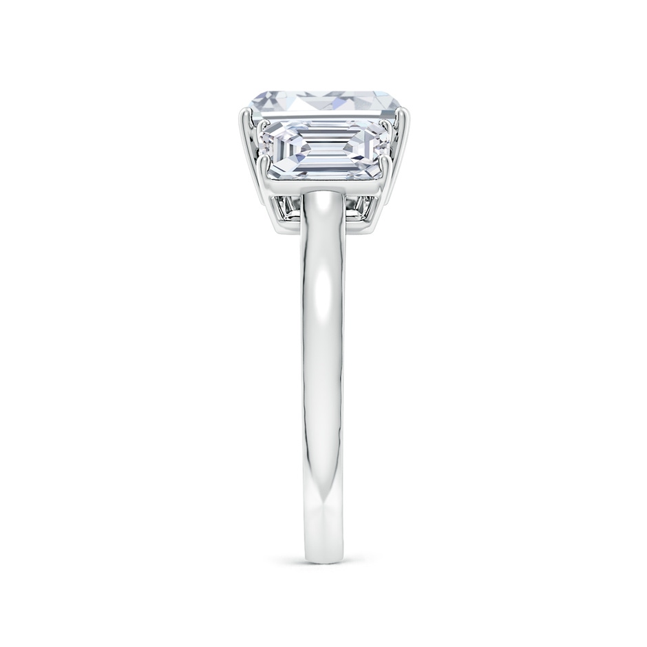 8.5x6.5mm FGVS Lab-Grown Emerald-Cut Diamond Three Stone Classic Engagement Ring in 18K White Gold side 299