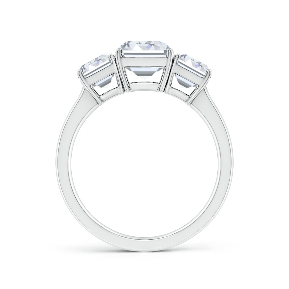 8.5x6.5mm FGVS Lab-Grown Emerald-Cut Diamond Three Stone Classic Engagement Ring in P950 Platinum side 199