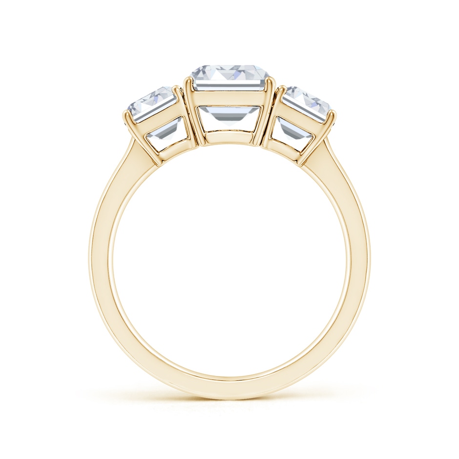 8.5x6.5mm FGVS Lab-Grown Emerald-Cut Diamond Three Stone Classic Engagement Ring in Yellow Gold side 199