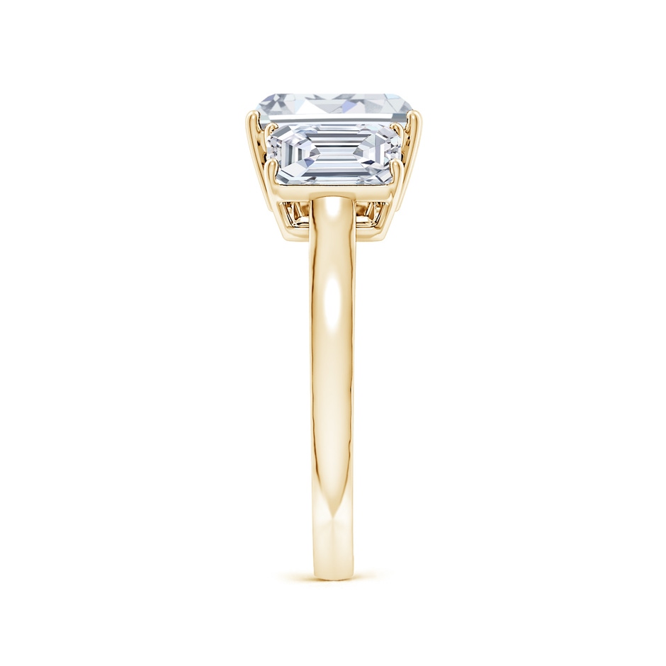 8.5x6.5mm FGVS Lab-Grown Emerald-Cut Diamond Three Stone Classic Engagement Ring in Yellow Gold side 299