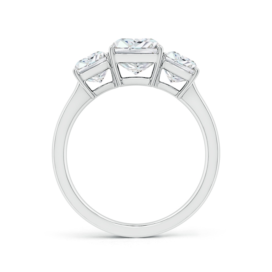 8x6mm FGVS Lab-Grown Radiant-Cut Diamond Three Stone Classic Engagement Ring in White Gold side 199