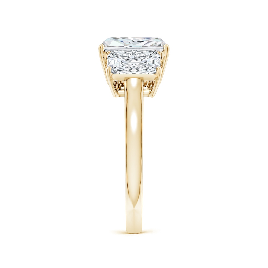 8x6mm FGVS Lab-Grown Radiant-Cut Diamond Three Stone Classic Engagement Ring in Yellow Gold side 299