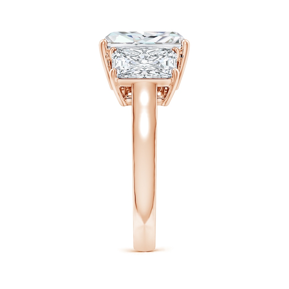 9.5x7.5mm FGVS Lab-Grown Radiant-Cut Diamond Three Stone Classic Engagement Ring in Rose Gold side 299