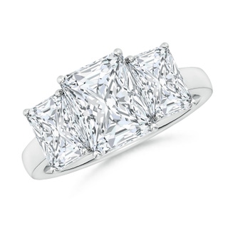 9x7mm FGVS Lab-Grown Radiant-Cut Diamond Three Stone Classic Engagement Ring in P950 Platinum