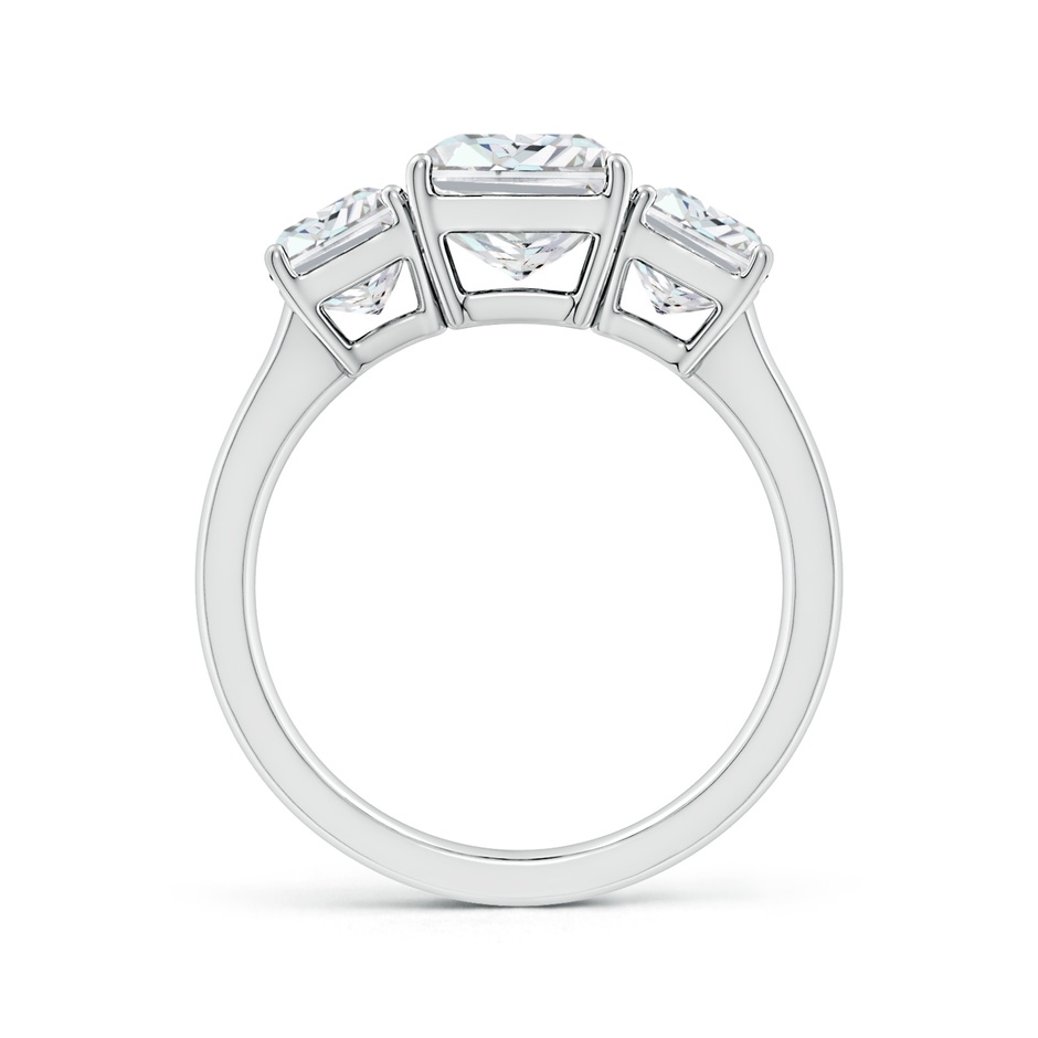9x7mm FGVS Lab-Grown Radiant-Cut Diamond Three Stone Classic Engagement Ring in P950 Platinum side 199