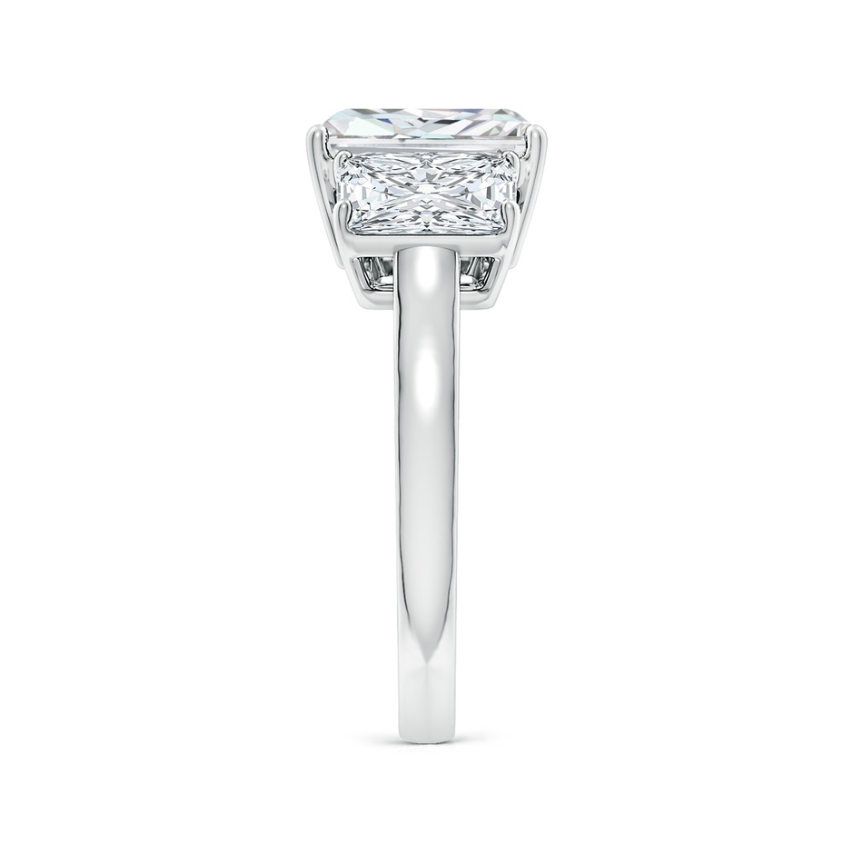 9x7mm FGVS Lab-Grown Radiant-Cut Diamond Three Stone Classic Engagement Ring in P950 Platinum side 299