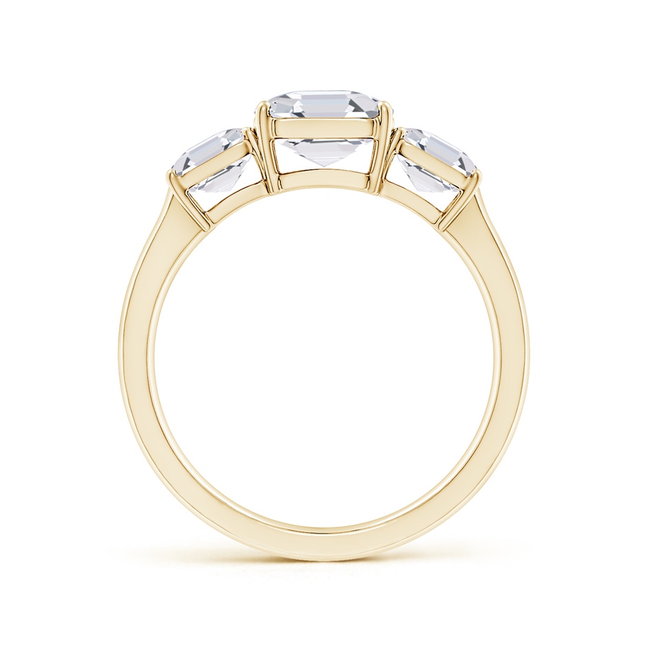 7mm FGVS Lab-Grown Asscher-Cut Diamond Three Stone Classic Engagement Ring in 18K Yellow Gold side 199