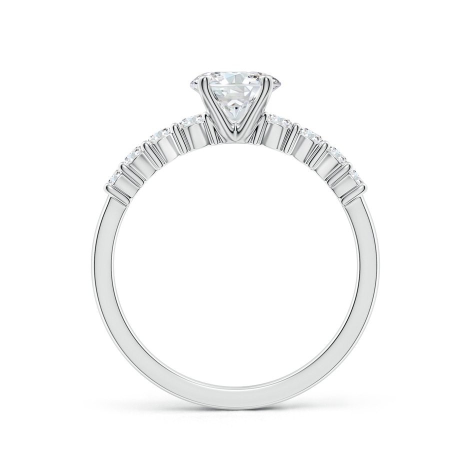 5.9mm FGVS Lab-Grown Solitaire Round Diamond Graduated Engagement Ring in 10K White Gold side 199