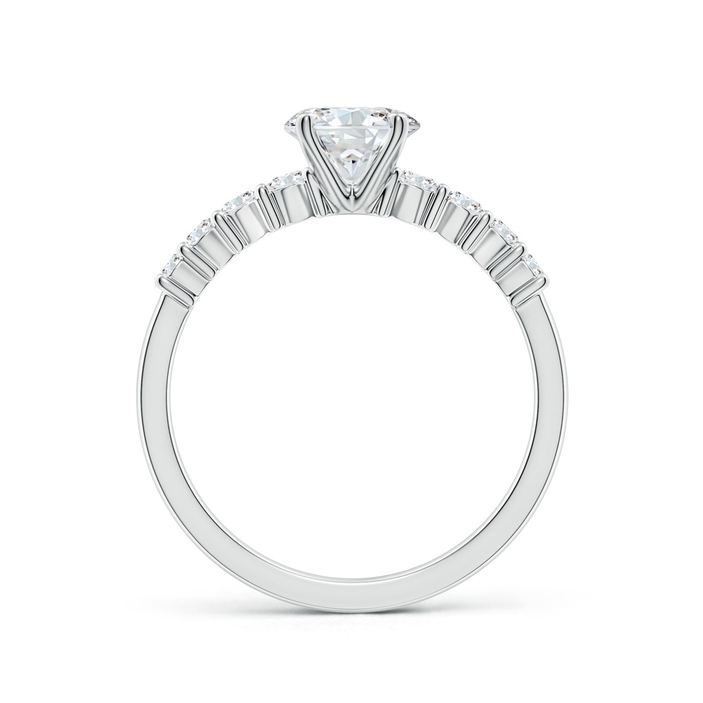 5.9mm FGVS Lab-Grown Solitaire Round Diamond Graduated Engagement Ring in White Gold Side 199