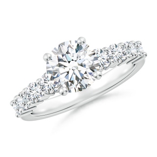 7.4mm FGVS Lab-Grown Solitaire Round Diamond Graduated Engagement Ring in P950 Platinum