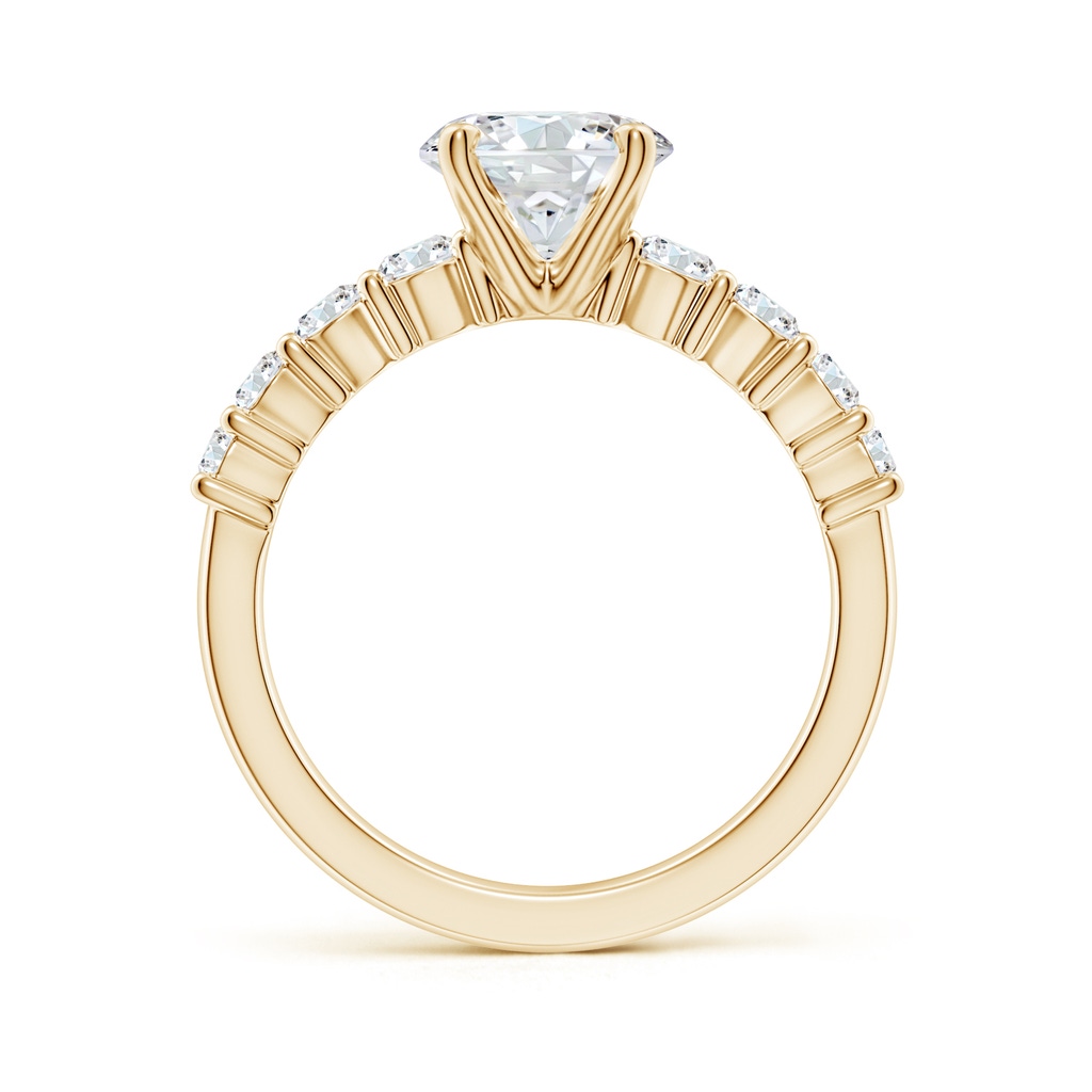 7.4mm FGVS Lab-Grown Solitaire Round Diamond Graduated Engagement Ring in Yellow Gold - side 199