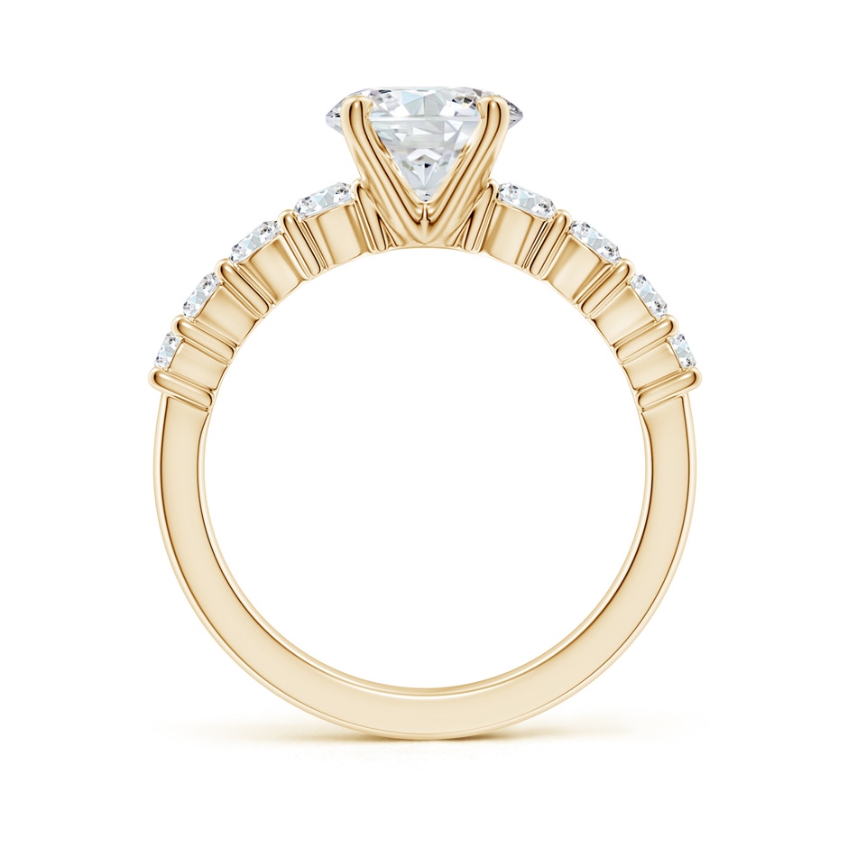 7.4mm FGVS Lab-Grown Solitaire Round Diamond Graduated Engagement Ring in Yellow Gold side 199