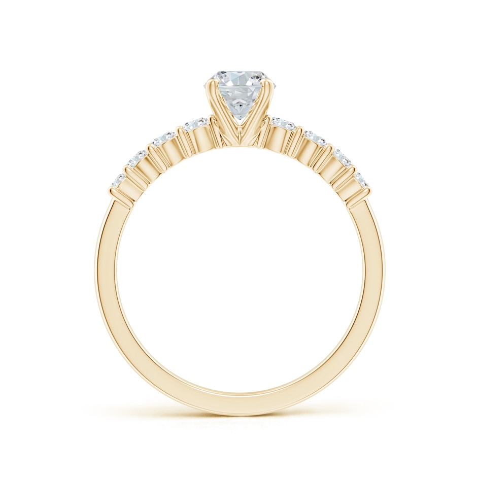 7x5mm FGVS Lab-Grown Solitaire Oval Diamond Graduated Engagement Ring in 10K Yellow Gold side 199