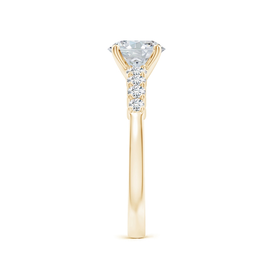 7x5mm FGVS Lab-Grown Solitaire Oval Diamond Graduated Engagement Ring in 10K Yellow Gold side 299