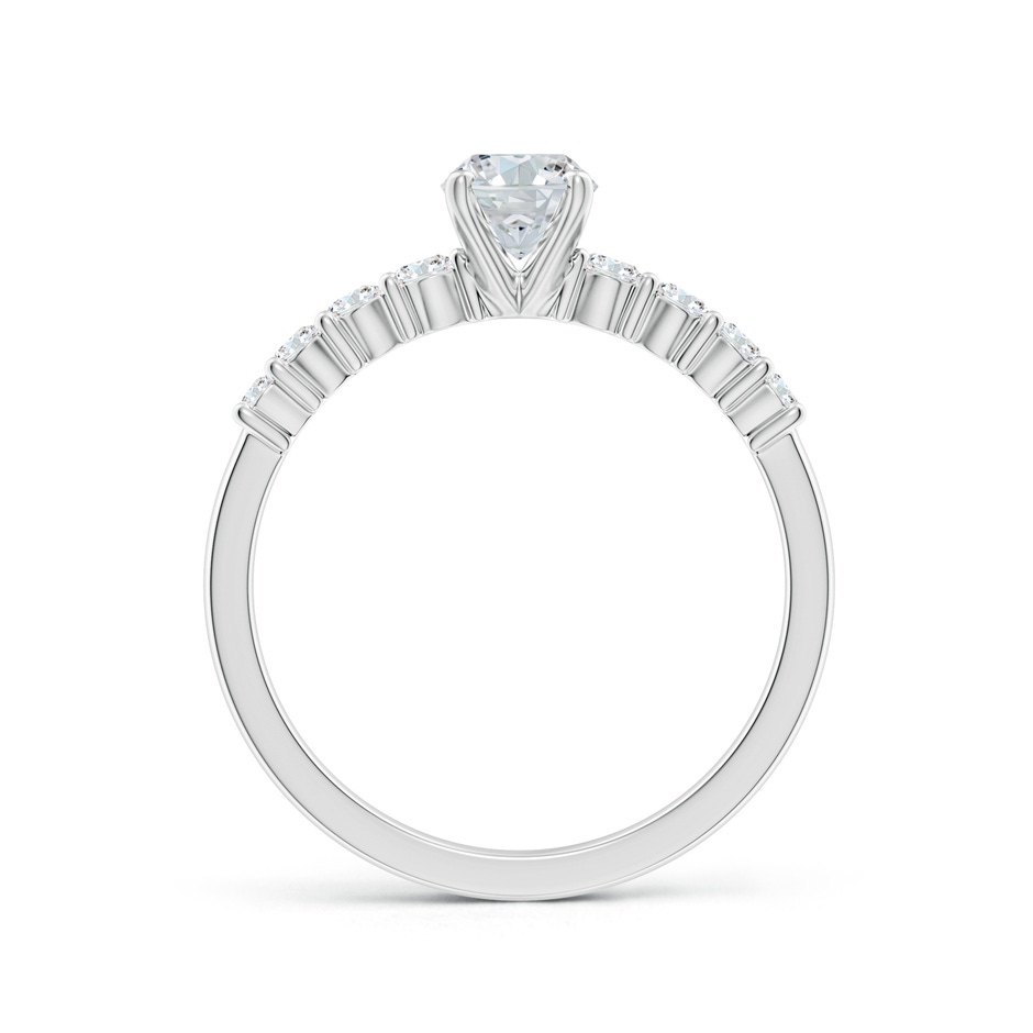 7x5mm FGVS Lab-Grown Solitaire Oval Diamond Graduated Engagement Ring in P950 Platinum side 199