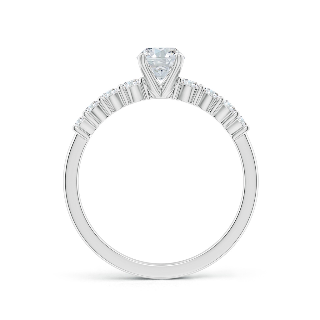 7x5mm FGVS Lab-Grown Solitaire Oval Diamond Graduated Engagement Ring in White Gold - side 199