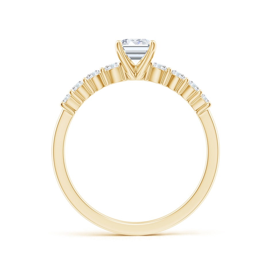6.5x4.5mm FGVS Lab-Grown Solitaire Emerald-Cut Diamond Graduated Engagement Ring in Yellow Gold side 199