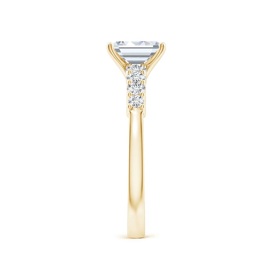 6.5x4.5mm FGVS Lab-Grown Solitaire Emerald-Cut Diamond Graduated Engagement Ring in Yellow Gold side 299
