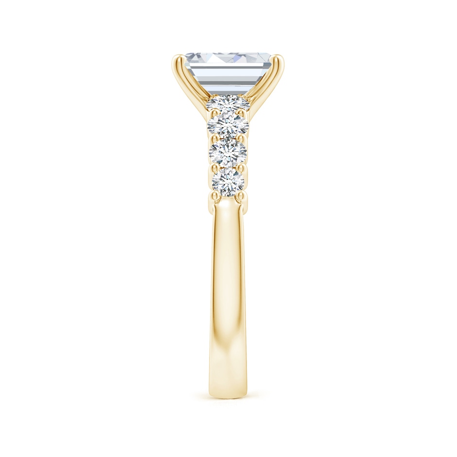 7.5x5.5mm FGVS Lab-Grown Solitaire Emerald-Cut Diamond Graduated Engagement Ring in 18K Yellow Gold side 299