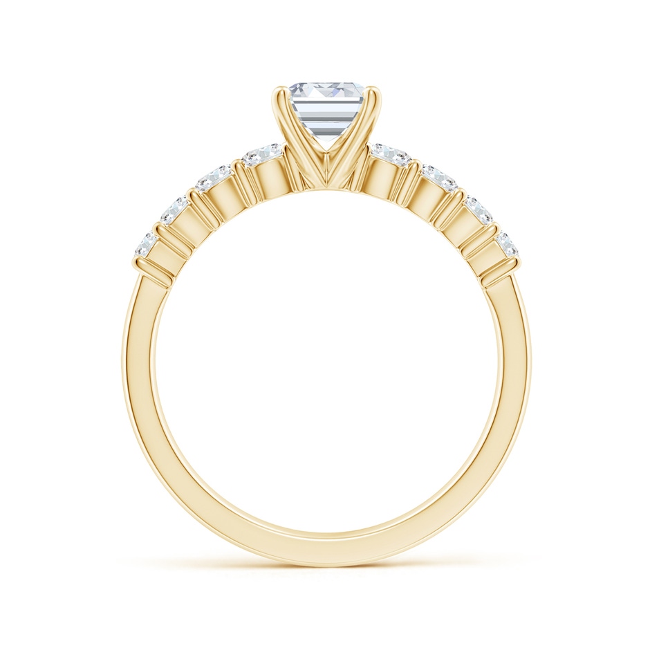 7x5mm FGVS Lab-Grown Solitaire Emerald-Cut Diamond Graduated Engagement Ring in Yellow Gold side 199