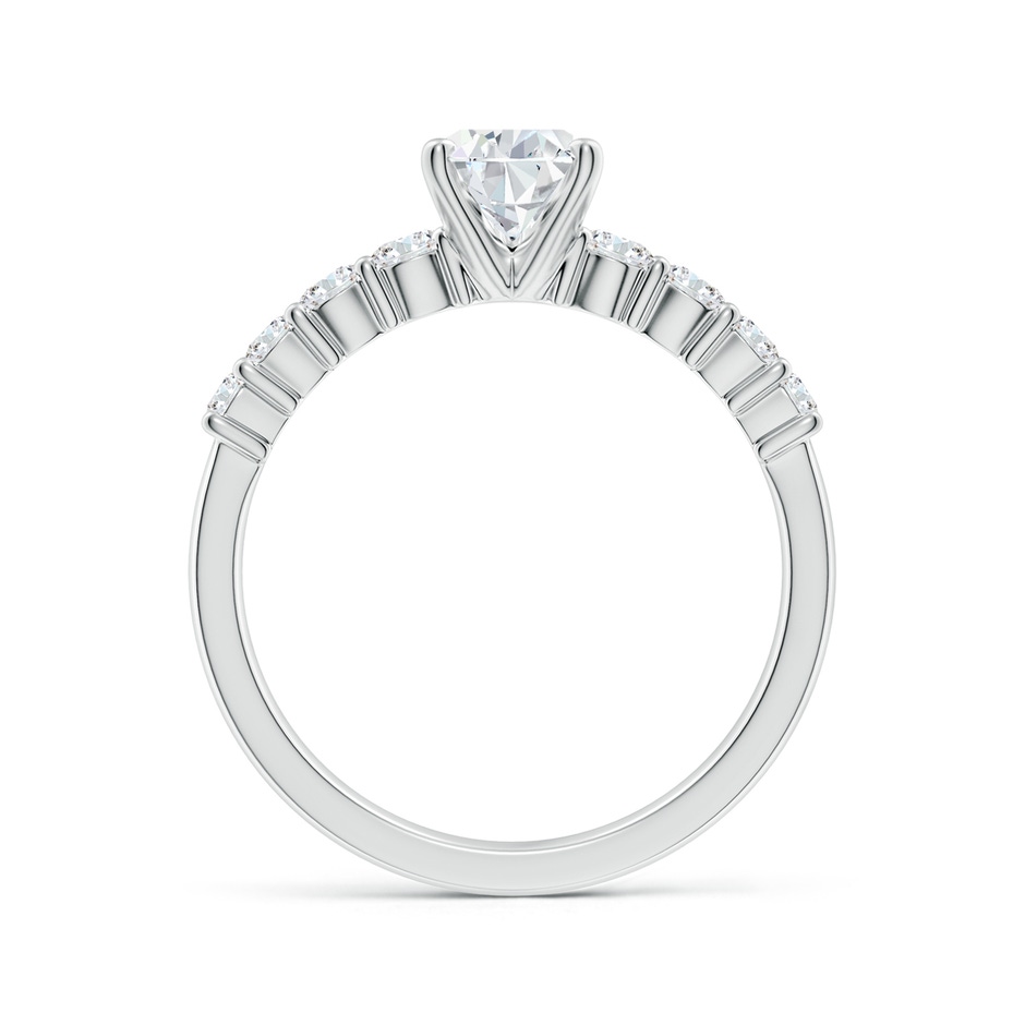 7.7x5.7mm FGVS Lab-Grown Solitaire Pear Diamond Graduated Engagement Ring in 18K White Gold side 199