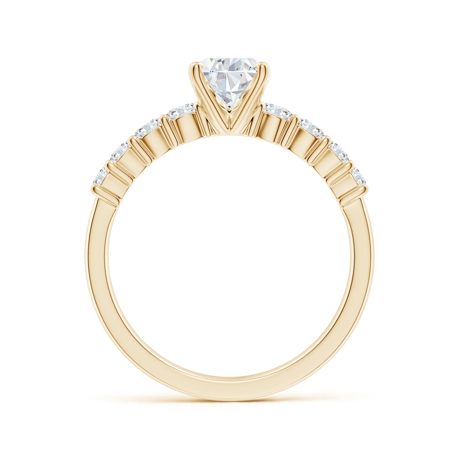 7.7x5.7mm FGVS Lab-Grown Solitaire Pear Diamond Graduated Engagement Ring in Yellow Gold side 199