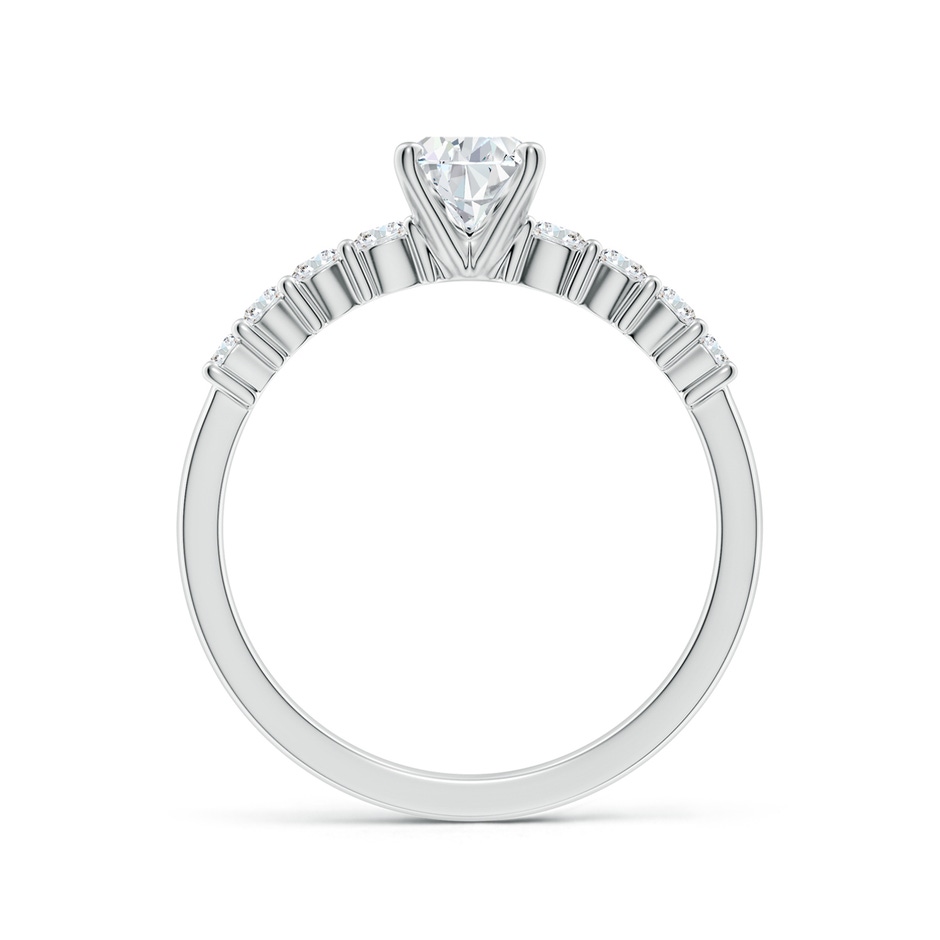7x5mm FGVS Lab-Grown Solitaire Pear Diamond Graduated Engagement Ring in P950 Platinum side 199